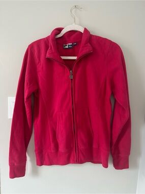 Fila Women's Raspberry Full-Zip Bomber Fleece Jacket